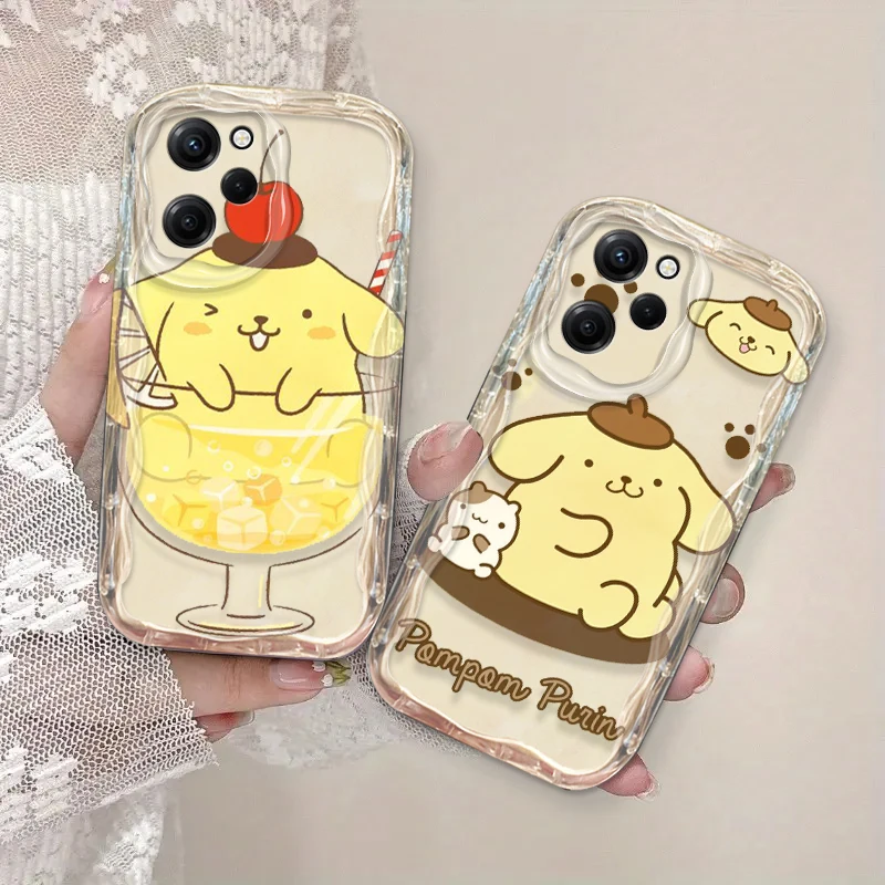 Aanrio Pom Pom Purin Cute Cover For Xiaomi Redmi Note 13 12 12Pro 11 10 Pro POCO F4 X3 X4 GT X5 X6 Wave Oil Phone Case