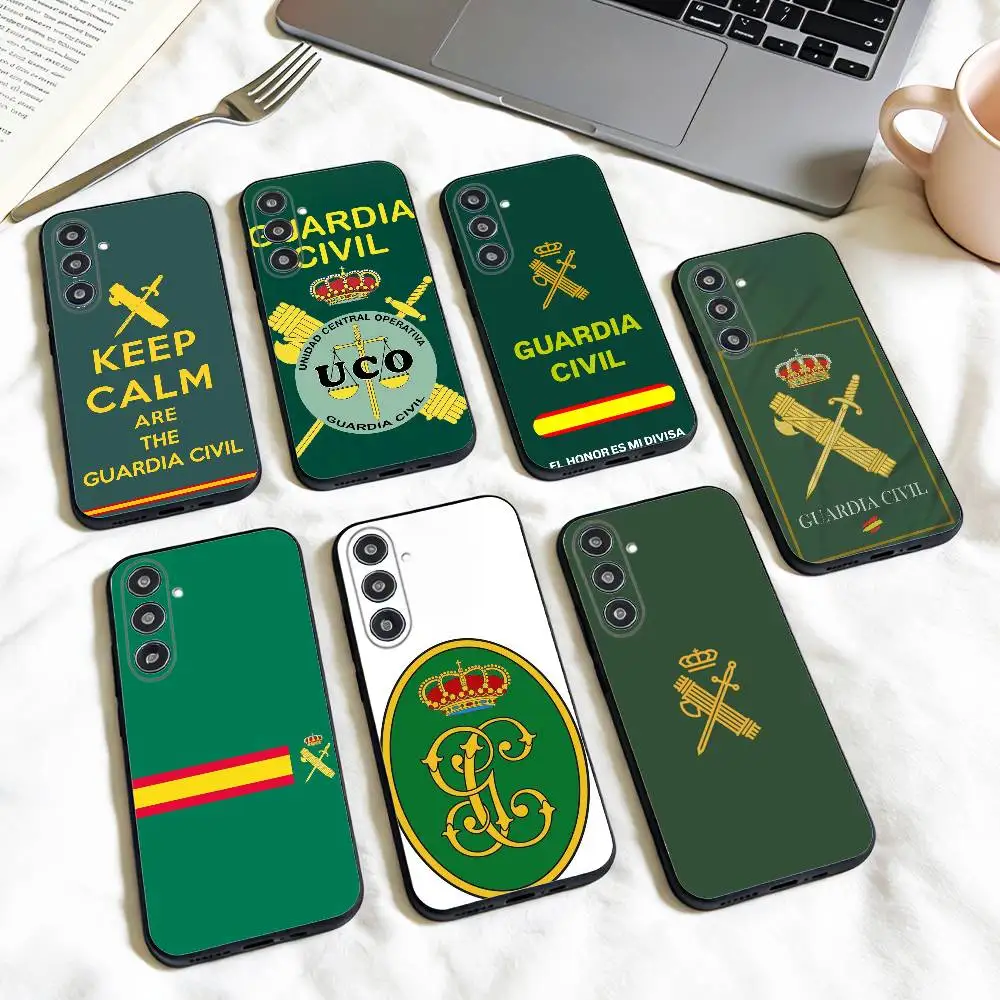S-spanish G-guard C-Civil Emblem phone Case For Samsung Galaxy A73,A72,A71,A70,A53,A52,A51,Others Soft Black Shell
