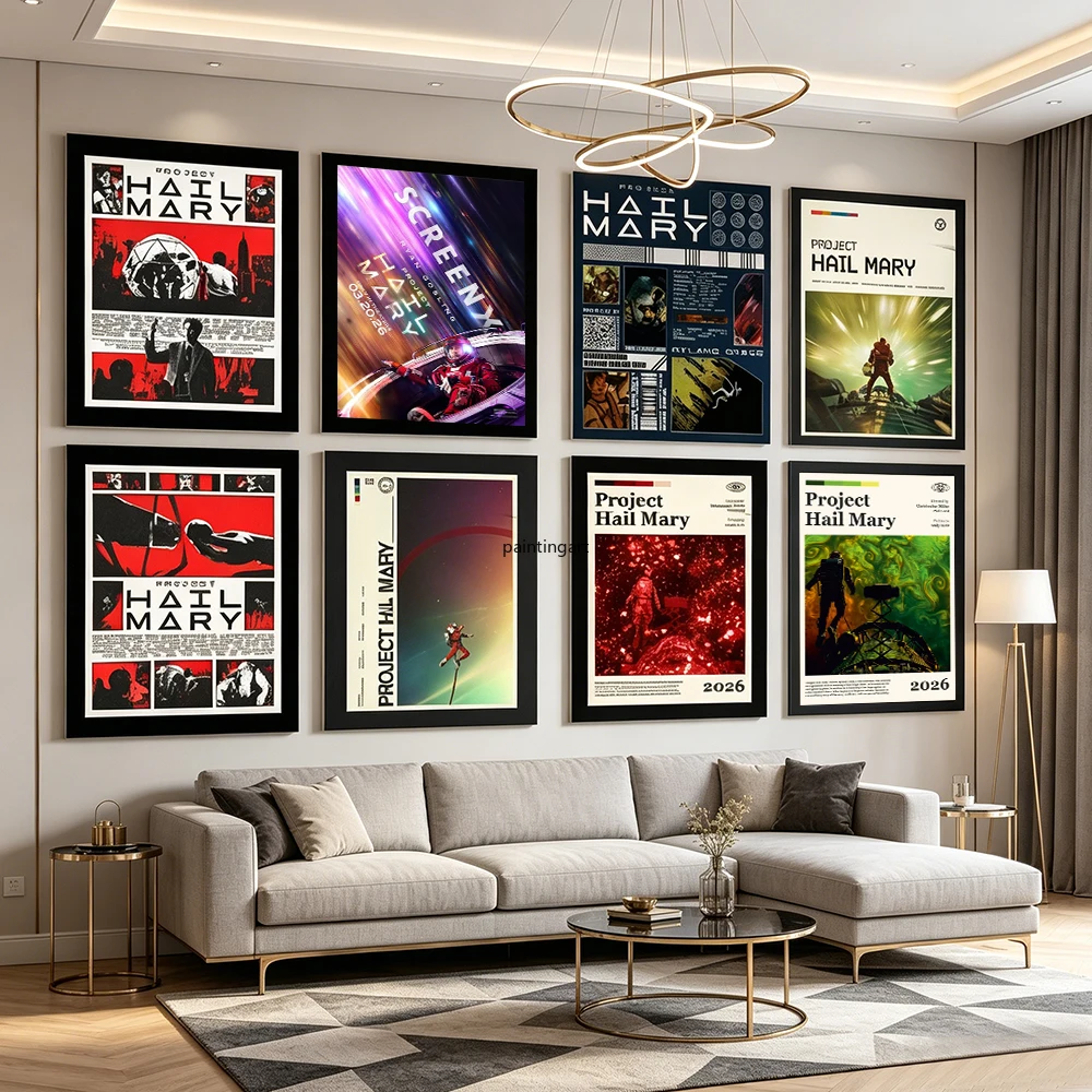 Project Hail Mary 2026 NEW Movie Poster Canvas Wall Art Print Sci Fi Space Film Living Room Bedroom Home Decor Aesthetic Modern