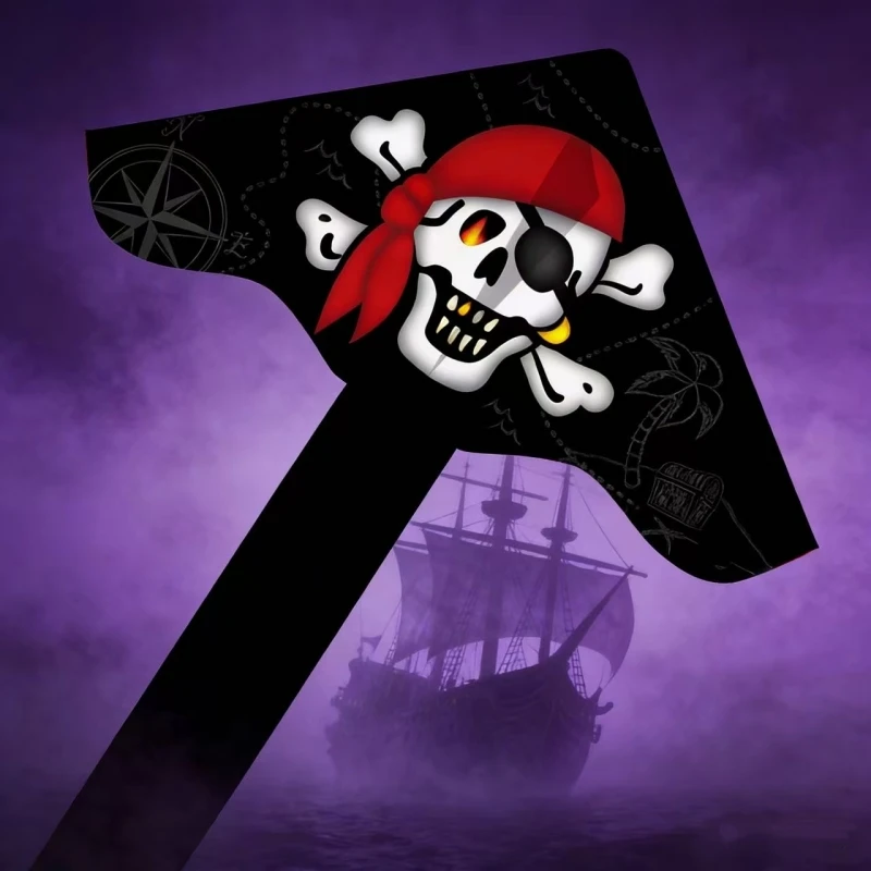 New Skull kites outdoor flying adults kites sport beach accessories pirate kite wheel professional wind kite string line surf