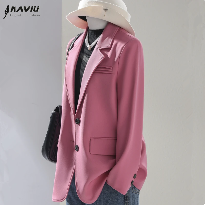 

Женский пиджак NAVIU 2026: Весенний, элегантный, однобортный, с длинным рукавом, профессиональный, повседневный, верхняя одежда