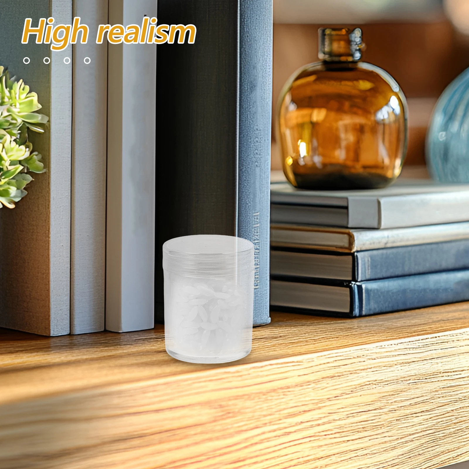 2 Bottles Simulated Cooked Realistic Artificial Rice Home Decor Photography Props Pretend Play Plastic Food Decorative Steamed