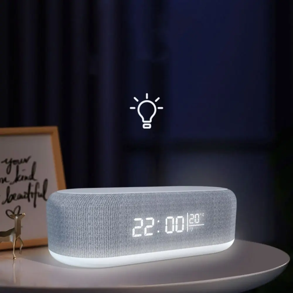 

15W Wireless Charger Multifunctional Creative LED Light With Time/Temperature Display Durable Fast Charging Dock Station Desktop