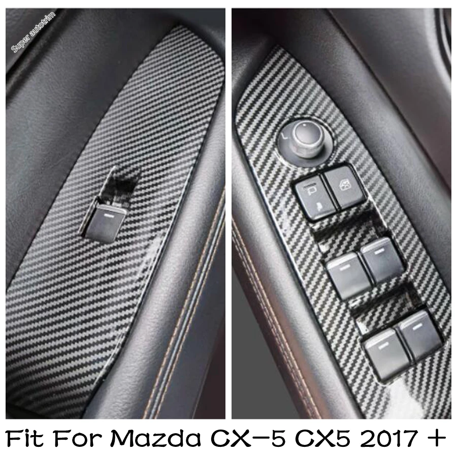 

Car Interior Center Console Gear Shift Panel Window Lift Button Cover Trim RHD Fit For Mazda CX-5 CX5 2017 - 2024 Accessories