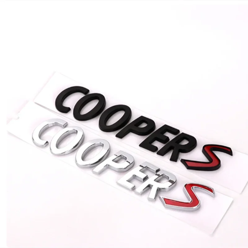 

3D ABS Chrome Car Letters Rear Trunk Logo Mini Cooper S Emblem Badge Sticker For Mini Cooper S R53 R56 R60 F56 Auto Accessories