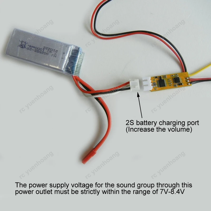 Módulo de grupo de sonido mixto de 2 piezas, 3,6 V-8V, simulación de barco/tren/policía/ambulancia/bomberos, efecto de sonido, piezas de bricolaje para coche y barco RC