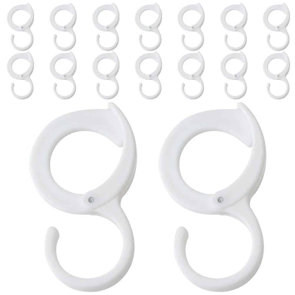 

17Pcs Hanging Hooks Multi-Functional Buckle Shaped Heavy Duty Kitchen Bathroom Coat Towel Bag Organizer