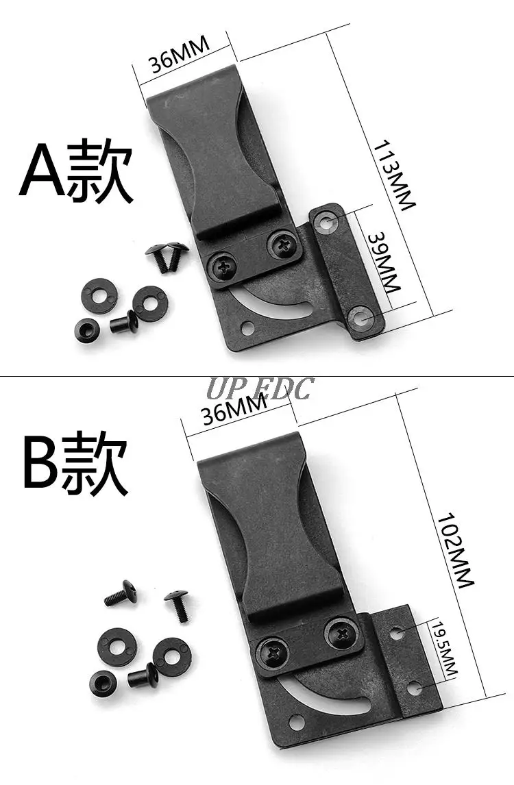 With 2 Sets Of Screws Nylon Plastic Knife Sheath Making Accessories Belt Clip K Sheath Accessories DIY Sheath Plastic Belt Clip