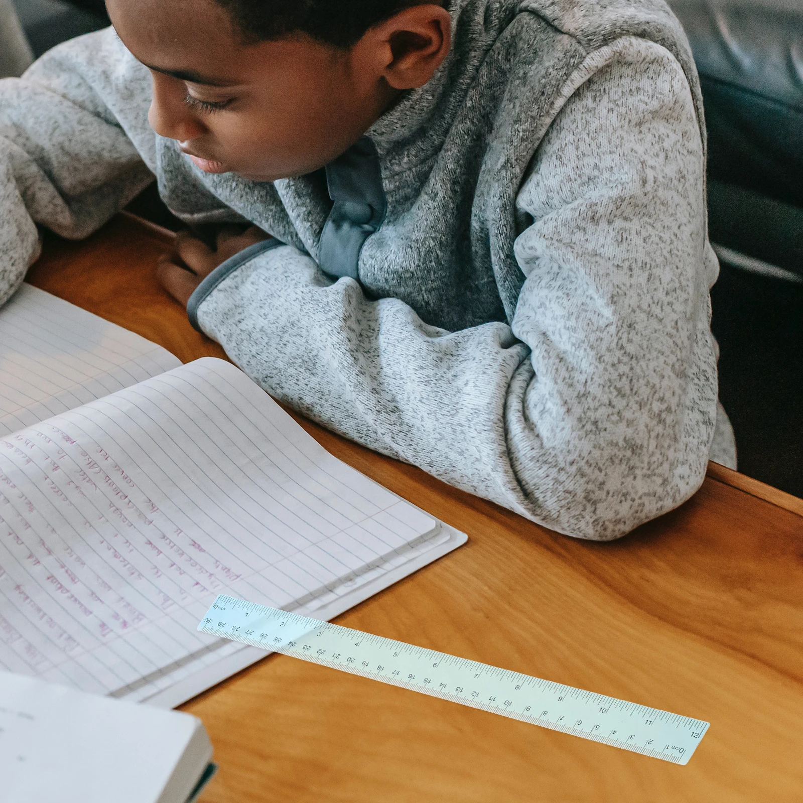 5pcs Colored Soft for Students School Classroom Portable Lightweight Reusable Multi-Function Creative Bookmark Straight