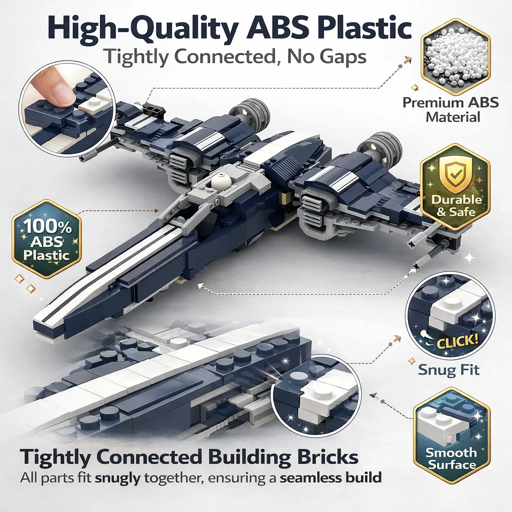MOC Alternative Galactic Starfighter Building Blocks Muscle Car Space Craft Bricks Adult Collection Gift