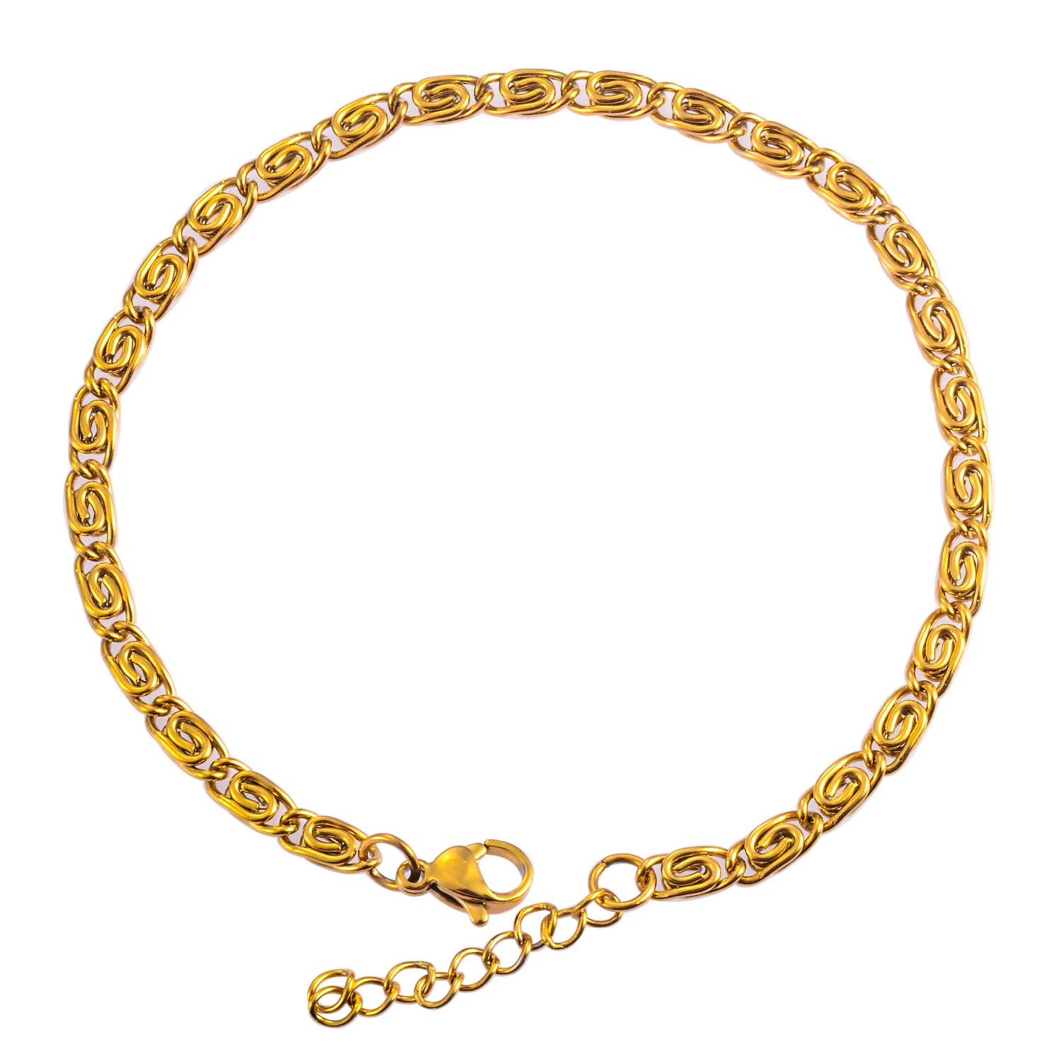 Width 1.8mm/2.8mm/3.8mm/4.4mm/5.2mm Stainless Steel Chain Bracelet For Women men Hiphop Gold color Fashion Jewelry