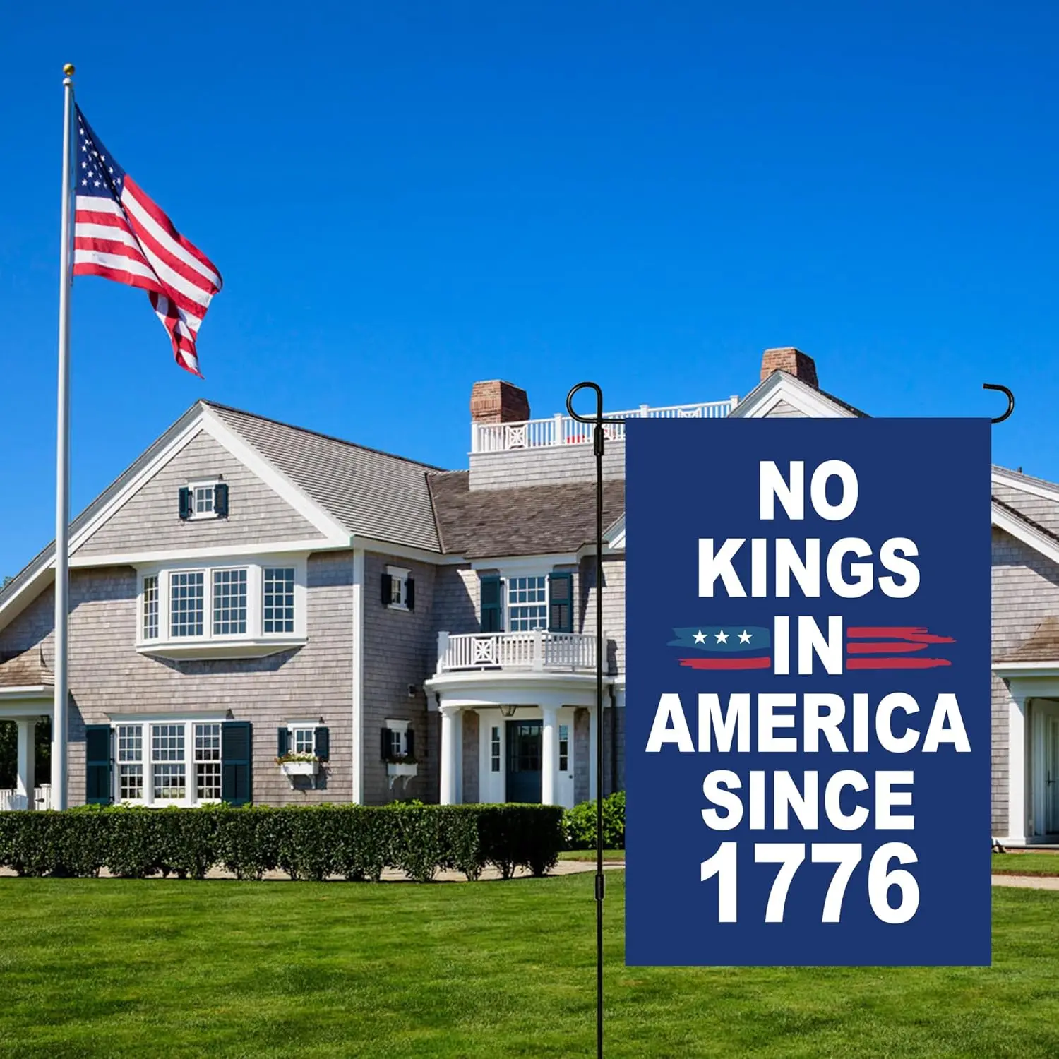 12X18 Inches No Kings in Ame rica Garden Flag Duble Sided Outdoor Home Garden Yard Decoration HHJ LLG