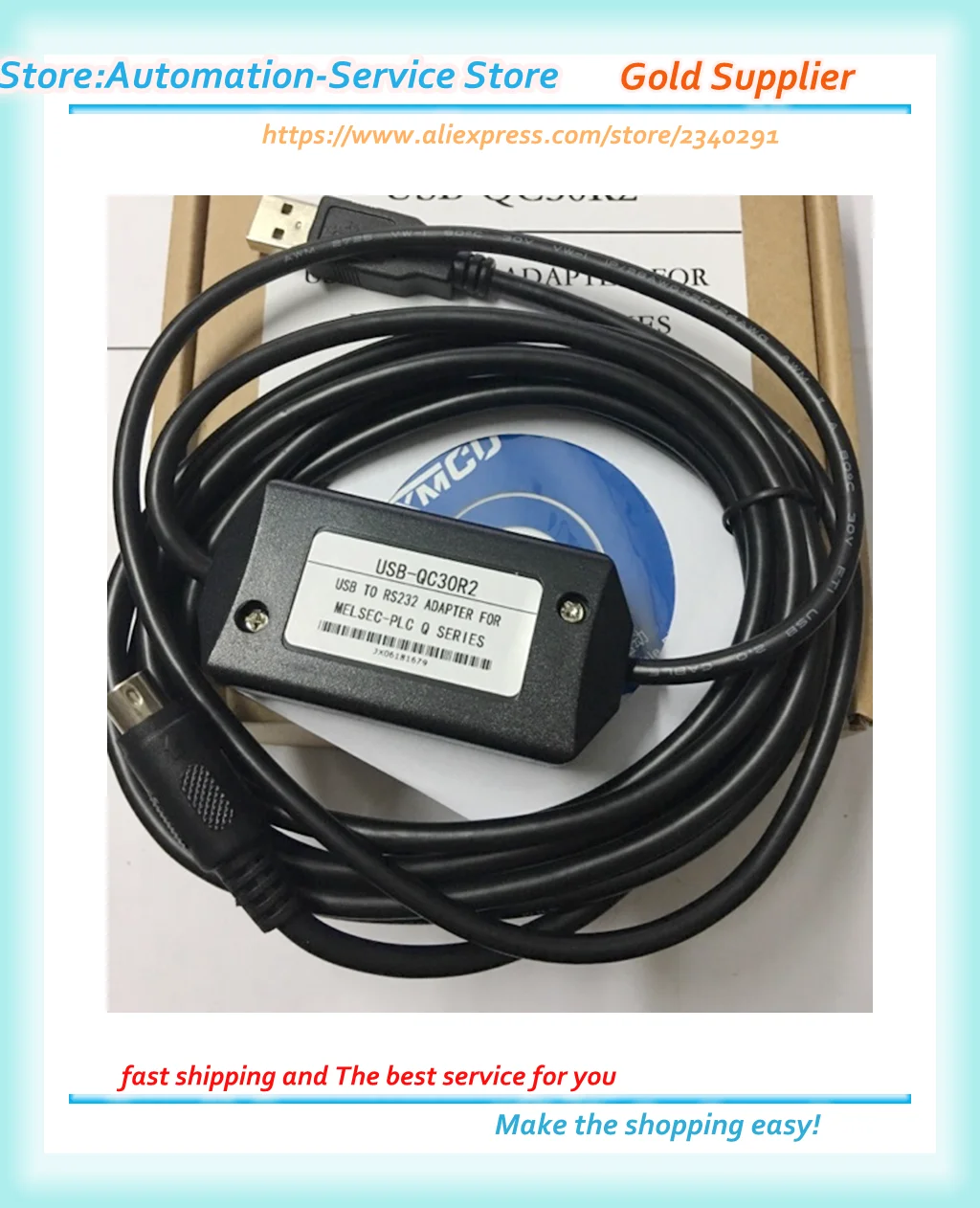 USB-QC30R2 Series Q PLC Program Cable Data Cable USB And RS232