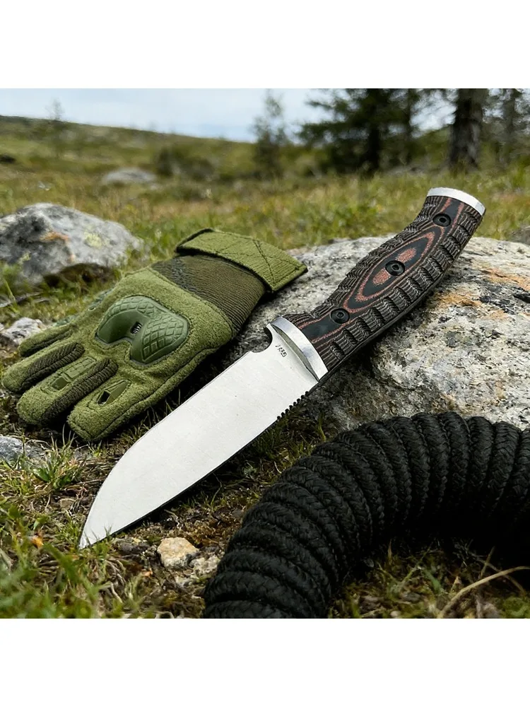853 Wilderness Adventure Messer mit fester 8Cr13Mov-Klinge, praktisches Werkzeug für Outdoor, Camping, Angeln, Dschungel, Trekking, gerades Messer, EDC