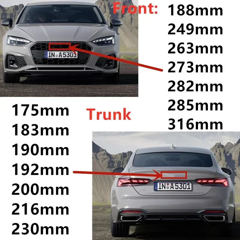 Autocollant de calandre de capot avant de voiture en ABS, emblème de coffre arrière, insigne de logo, autocollant pour Audi A3, A4, A5, horizon A7, Q2, Q3, Q5, Q8, TT, 4 anneaux