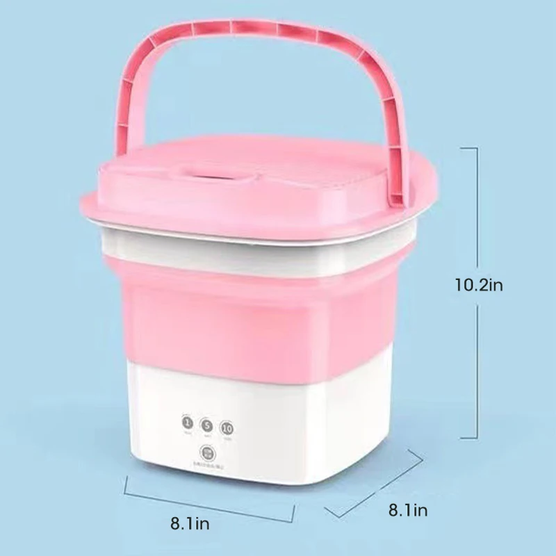 Mini Machine à Laver Pliante Portable avec Centrifugeuse de vaccage, pour Vêtements, Chaussettes, Sous-Vêtements, E27