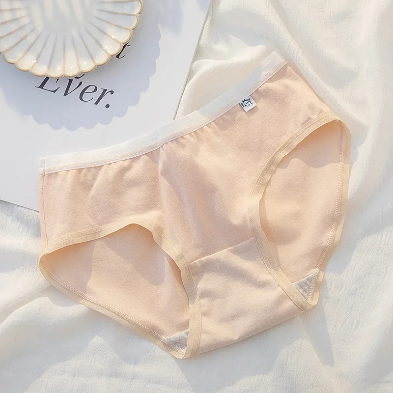 فتاة المراهقين السراويل الأطفال الطلاب القطن الصلب M L XL ملابس داخليّة حريمي 6 قطعة/الوحدة سراويل الخصر الأوسط ملخصات الشباب