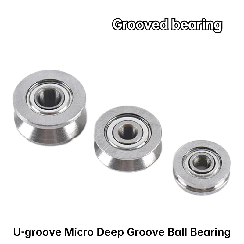 10PCS Micro Grooved Bearing 683 684 685 686 687 688 689 U V H Grooved Straightening Pulley 3*7*3