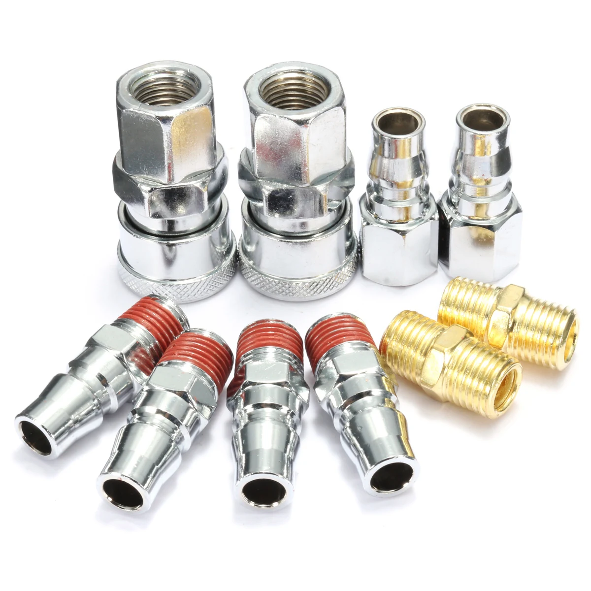 

10pcs 1/ Type English Iron Quick Connector Set Tools Accessories Hardening steel Compressor Quick Connector