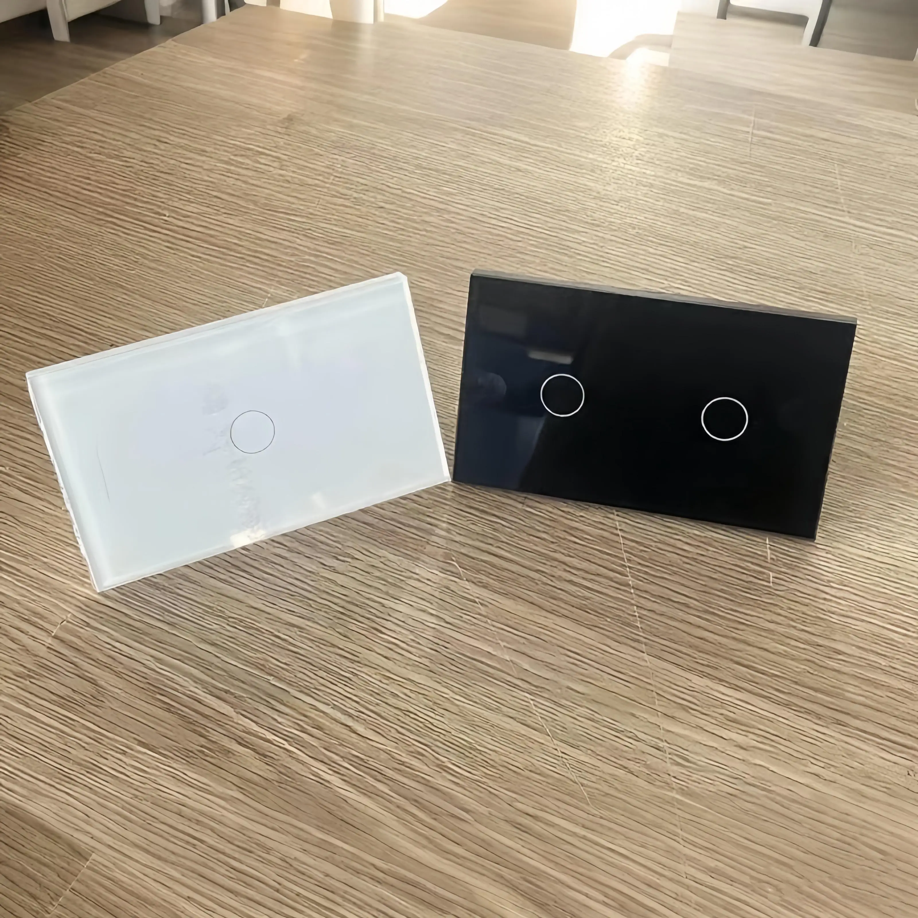

intelligent switch black and white AS intelligent touch light switch mobile phone connection voice control timed start and stop