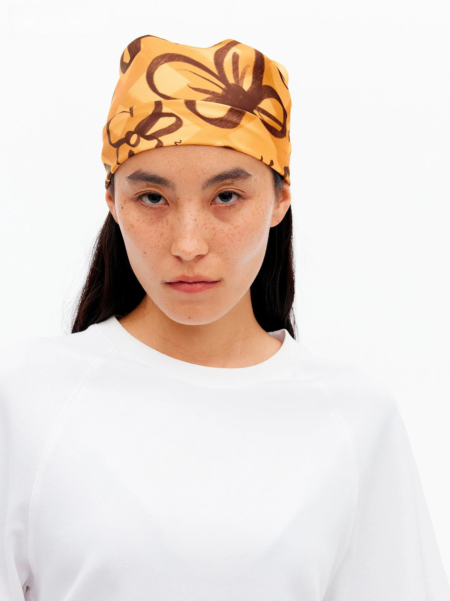 

AFTADAWN Skin-friendly Thin Floral Print Versatile Headscarf Square Scarf Fun Pattern Youth Summer Polyester Fiber Women's Ac...