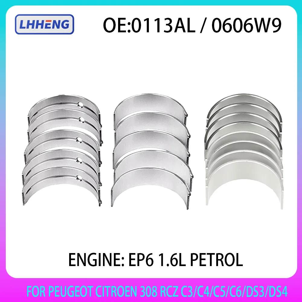 Kit de rolamento principal e rolamento de biela do virabrequim do motor para EP6 1.6L GAS PEUGEOT CITROEN 207 308 C3 C4 C5 C6 DS3 DS4 07-18