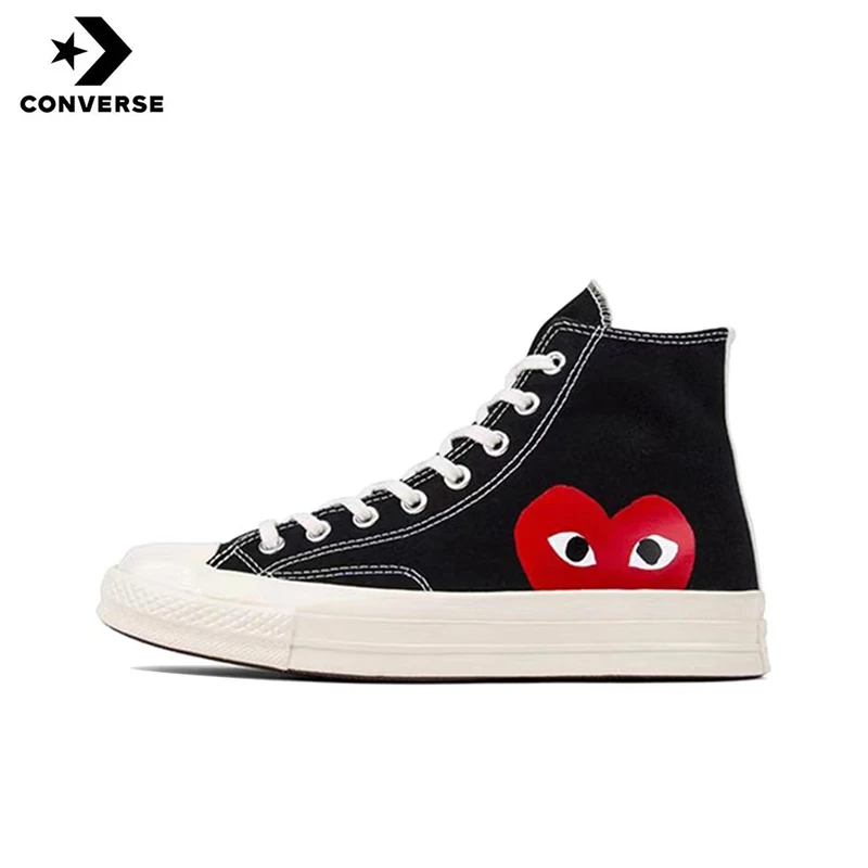 Converse 1970-х годов Chuck Taylor All Star Hi X CDG Мужская и женская обувь для скейтбординга Высокие уличные кроссовки