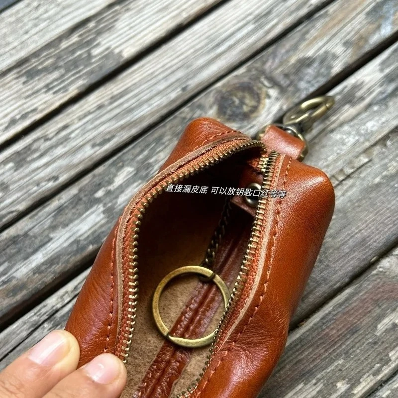 First Layer Cowhide Key Case Storage Bag Multifunctional Small Bag Car Key Holder Key Bag