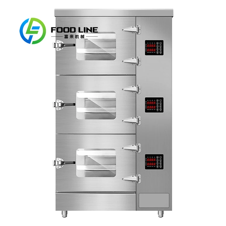 Commercial Double Door Rice Roll Steamer Cooker Gas Model Electric Steamer Cabinet