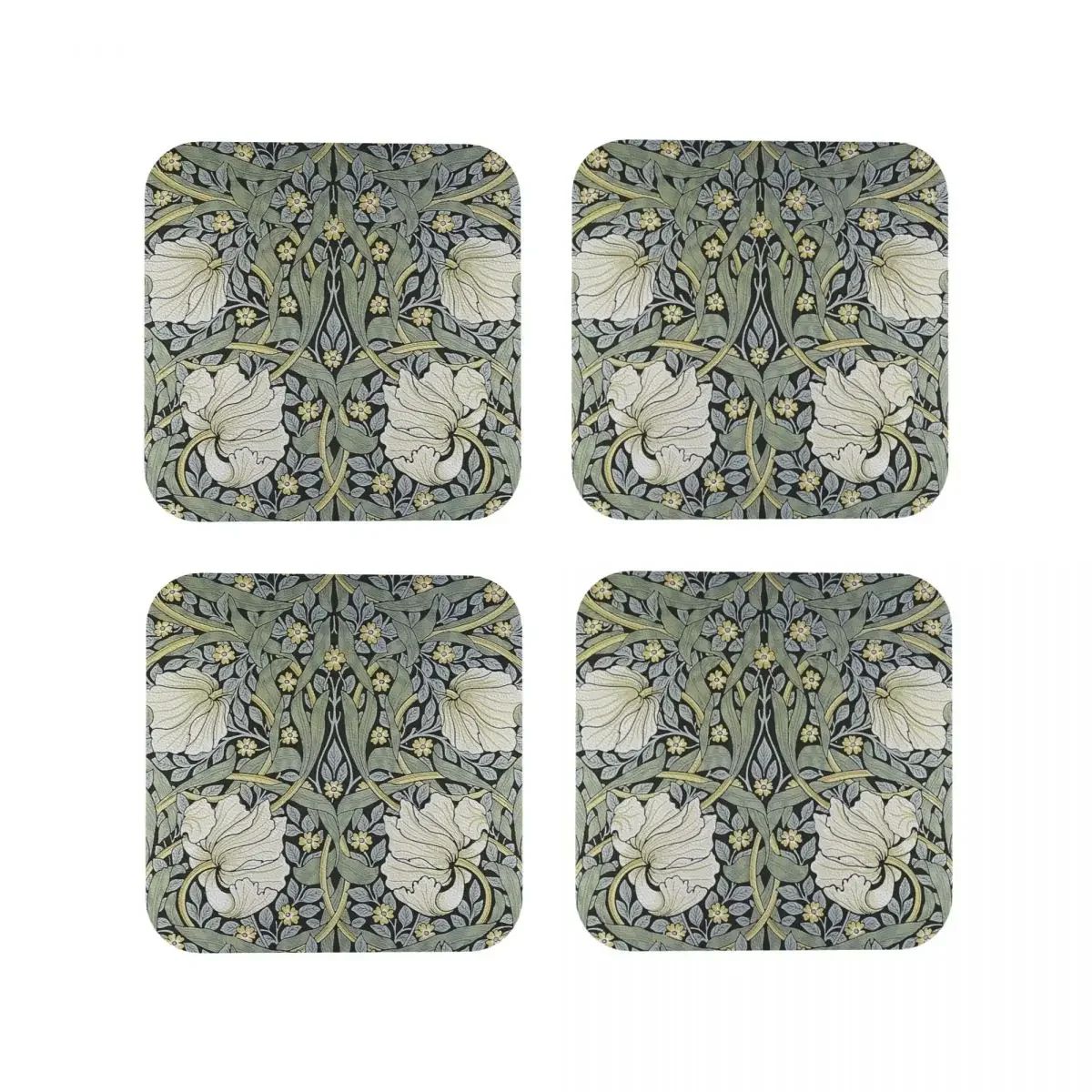 William Morris - Pimpernel Design Coasters Coffee Mats Set of 4 Placemats Cup Tableware Decoration & Accessories Pads for Home