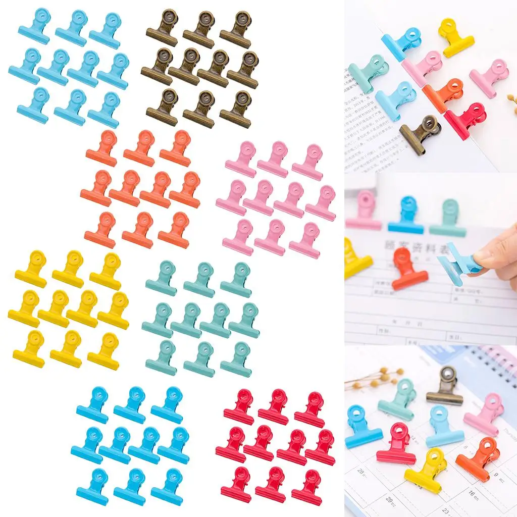 Money File Binder Clips Metal Grip Organizer Decorative Hinge for Pictures Photos and Food Bags
