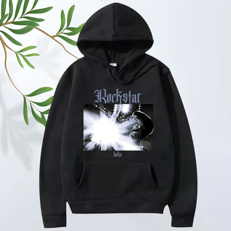 

Rapper rockstar duki 2 hoodie 2025 men women vintage fashion Long sleeve Sweatshirt with print Graphics oversized hoodie unisex