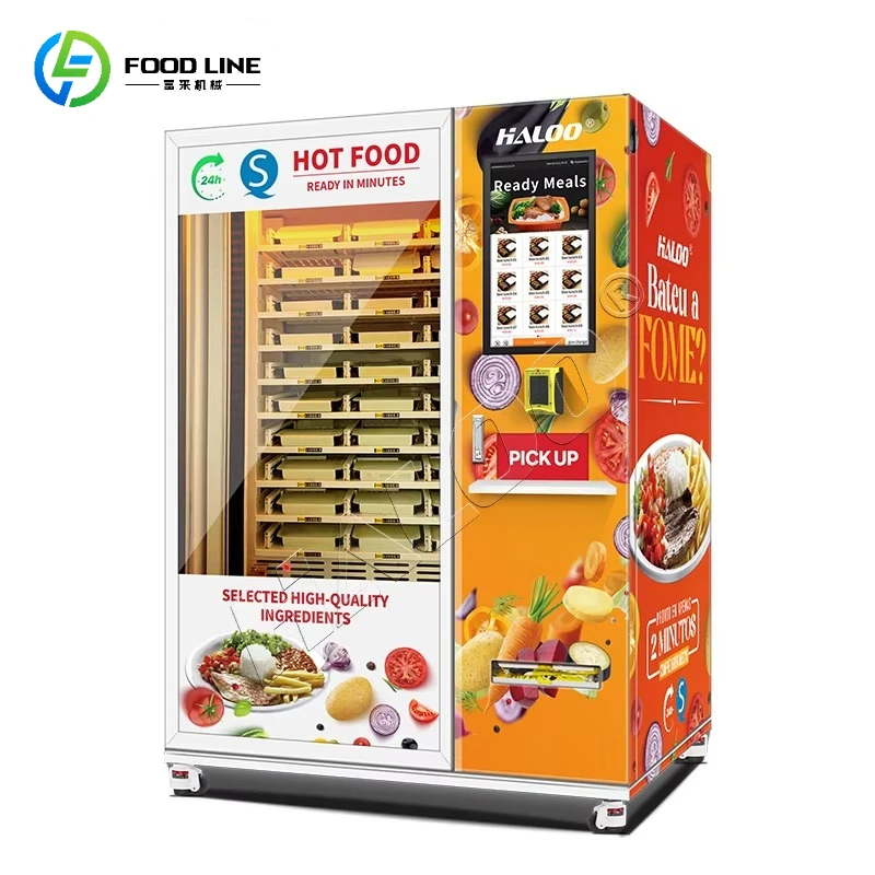 تخصيص جودة عالية 22 بوصة تعمل باللمس شاشة LED آلة بيع آلة بيع الأطعمة الساخنة الميكروويف للاستخدام المكتبي