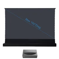 T9USP 130'' 135'' 150'' 16:9 2022 neue Schwarz Ultra Kurze Werfen Umgebungs Licht Ablehnung Versenkbare Bildschirm für UST Projektor