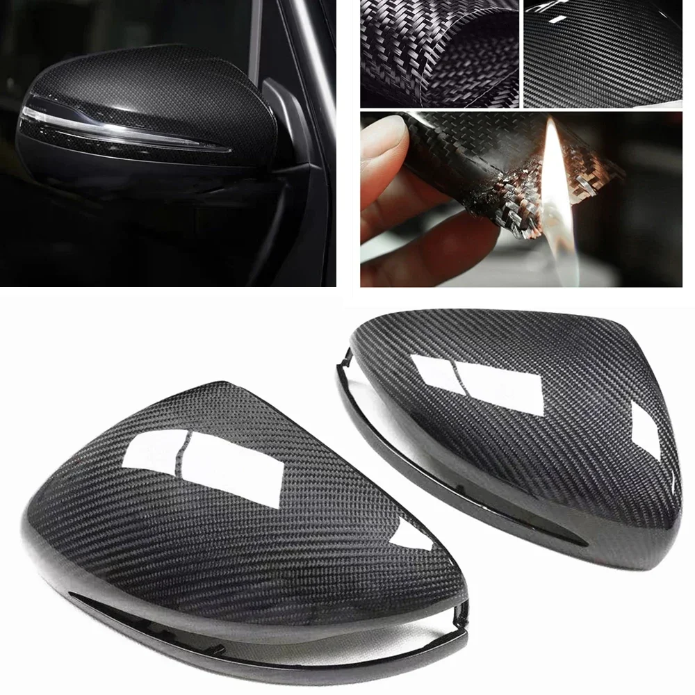 Rearview mirror cover for Mercedes-Benz W167 GLE X167 GLS C292 GLE coupe W464 G63 2019-2024 Carbon fiber shell