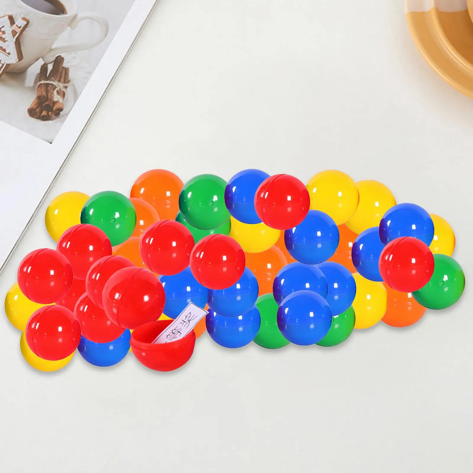 50Pcs Bingo Ball Opening Portable Direct Replaces Accessories Lottery Balls for Birthday Large Group Games Nights camping