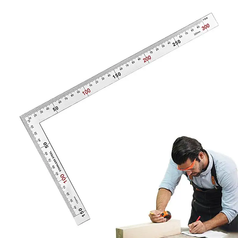 

Carpentry Square Ruler Carpenter Multipurpose Square Ruler Anti-Rust Right Angle Ruler For Stair Layouts Portable Framing Square