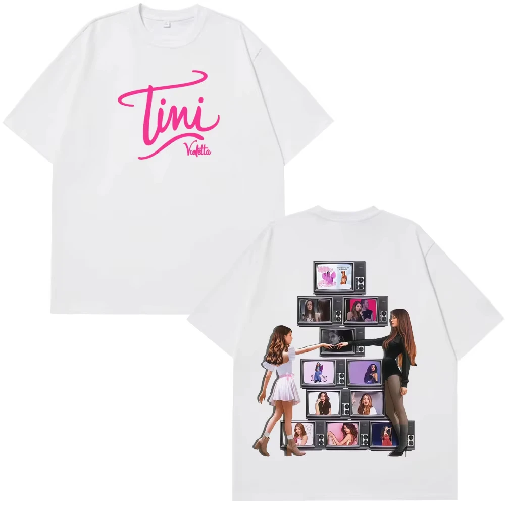 Singer TINI STOESSEL La Triple T Futtura 2026 Tour Merch T Shirt Men Women Harajuku Hip Hop Aesthetics T-shirts Male Cotton Tees