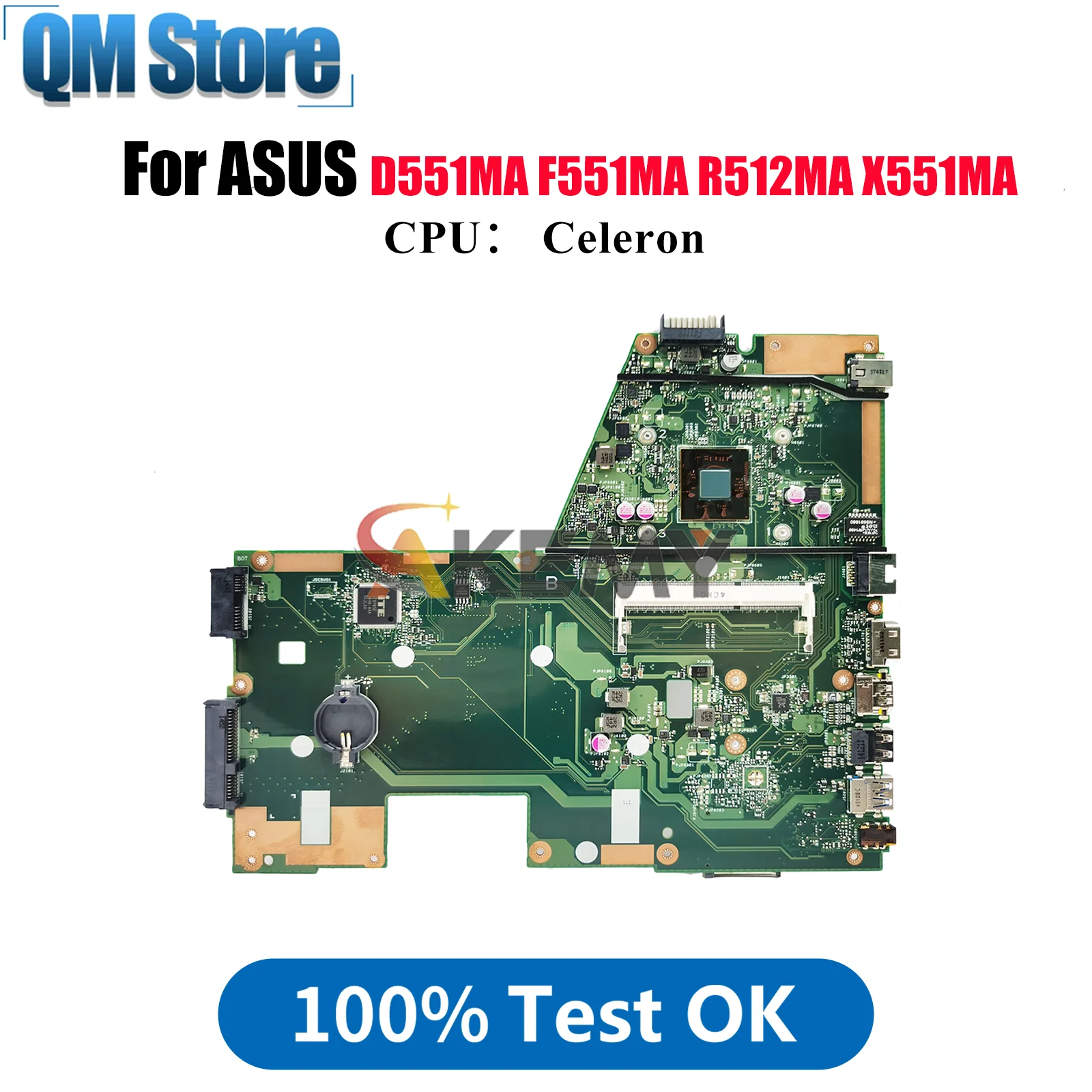 

X551MA Материнская плата для ноутбука ASUS VivoBook X551M D551MA R512MA X551MA F551MA Материнская плата для ноутбука с процессором Celeron 100% тестирование ОК