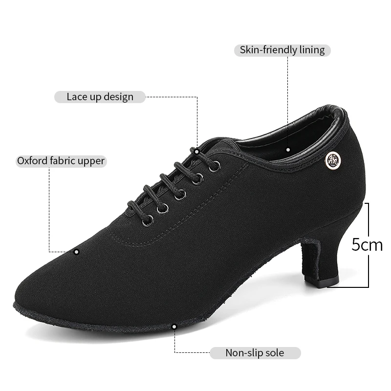 Modern Dance Shoes Women Ladies Waltz Dancing Shoes Ballroom Latin Dance Shoes For Women 5cm Modern Stable Heel Dance Sneakers