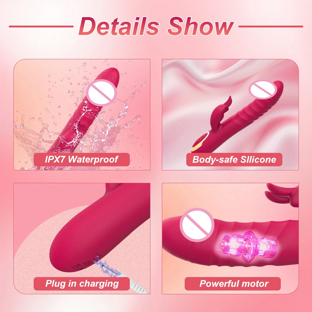 Beginner G-Spot Vibrator Thrusting Dildo Clitoris Stimulator 10 Vibration Female Masturbator Sex Toys for Couple Pleasure - view 5