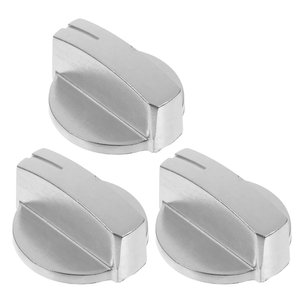 3 قطعة مقابض موقد غاز عالمية من الفولاذ المقاوم للصدأ مقابض تحكم بديلة لملحقات مجموعة فرن المطبخ