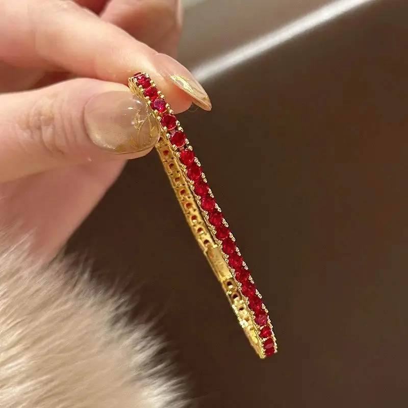 2025 New Lucky Gold Color Braided Red Rope Bracelets For Women Retro Fashion Exquisite On Hand Accessories
