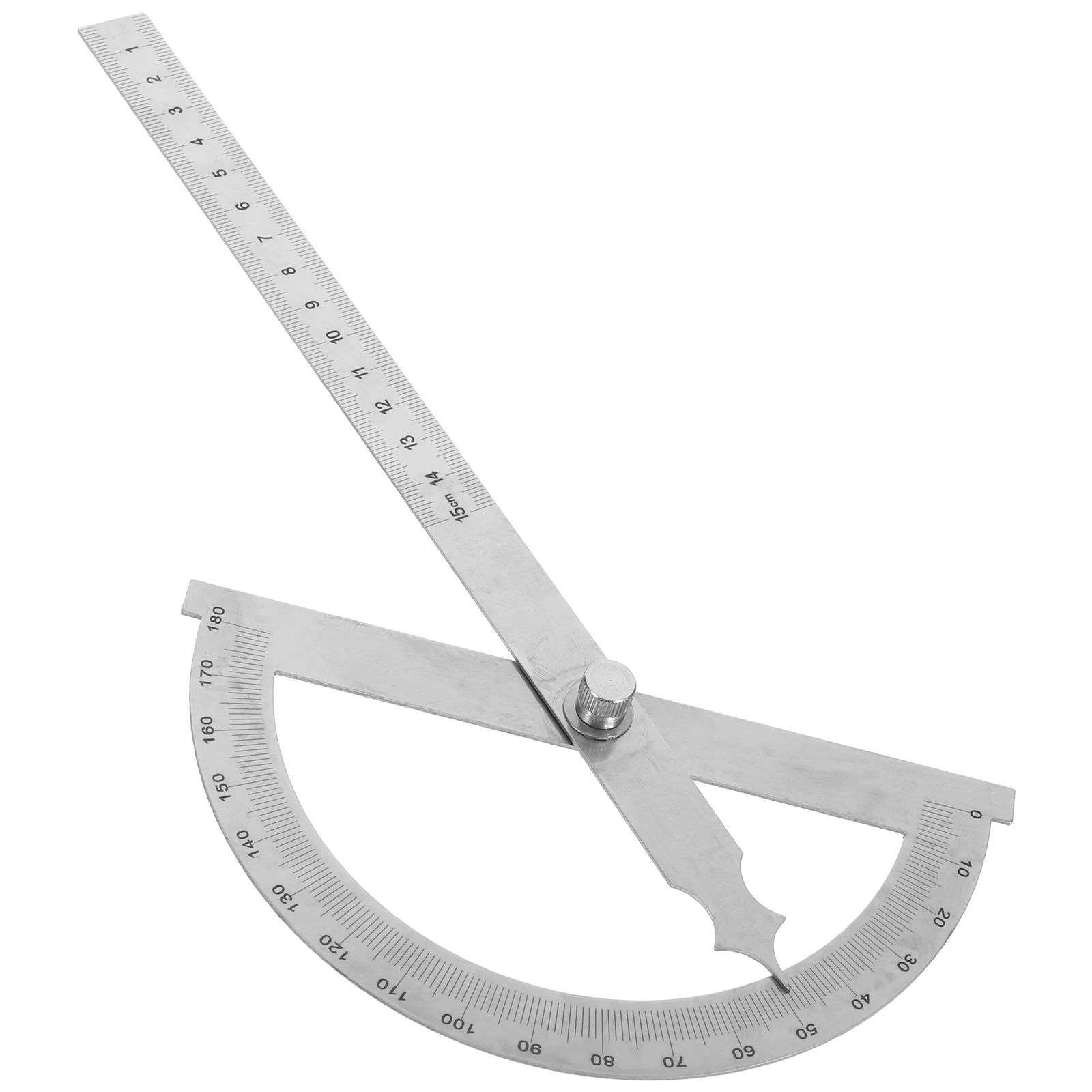 

Stainless Steel Swing Arm Protractor Angle Measuring Tool High Precision Woodworking Ruler Carpenter Metal Protractor