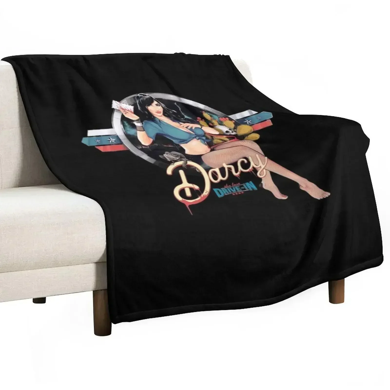 

Darcy The Mail Girl Throw Blanket Modern Design Soft Blanket for Home Decor