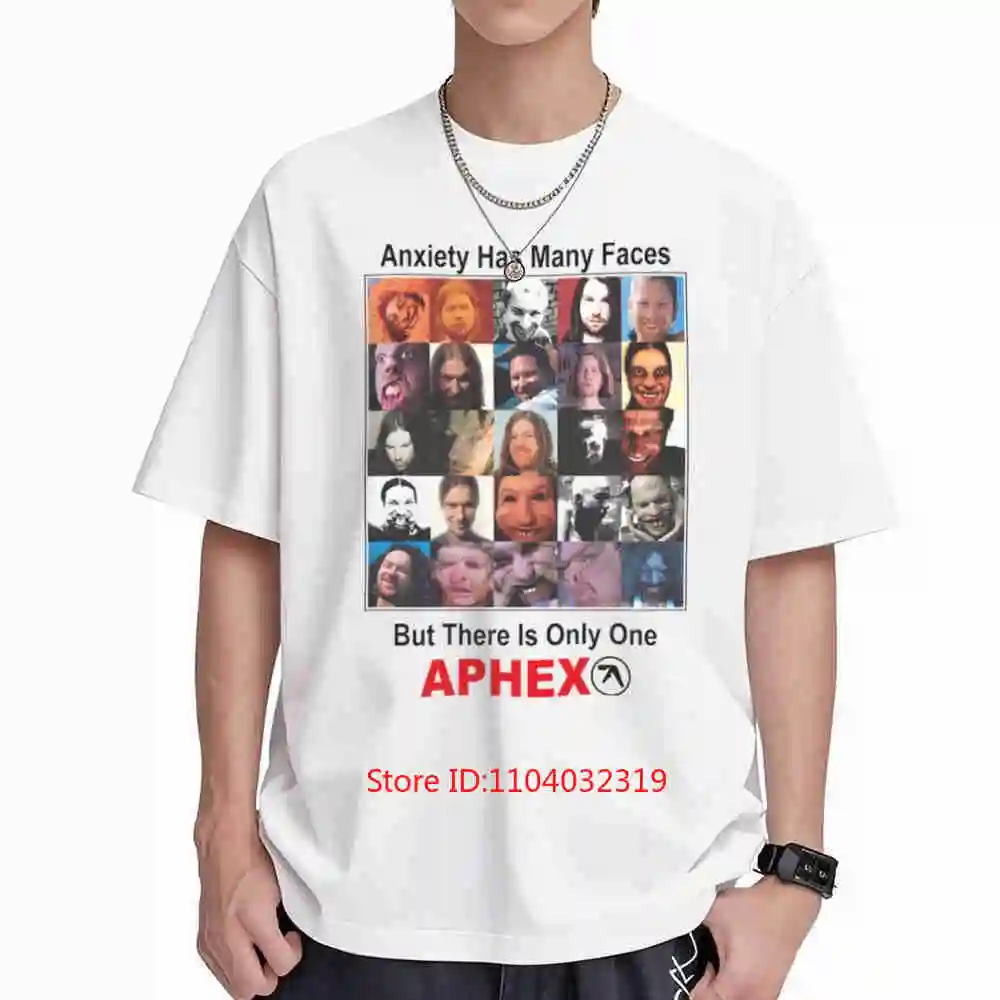 Anxiety Has Many Faces But There Is Only One Aphex Twin Parody Short Sleeve Tee 100% Cotton T-Shirt