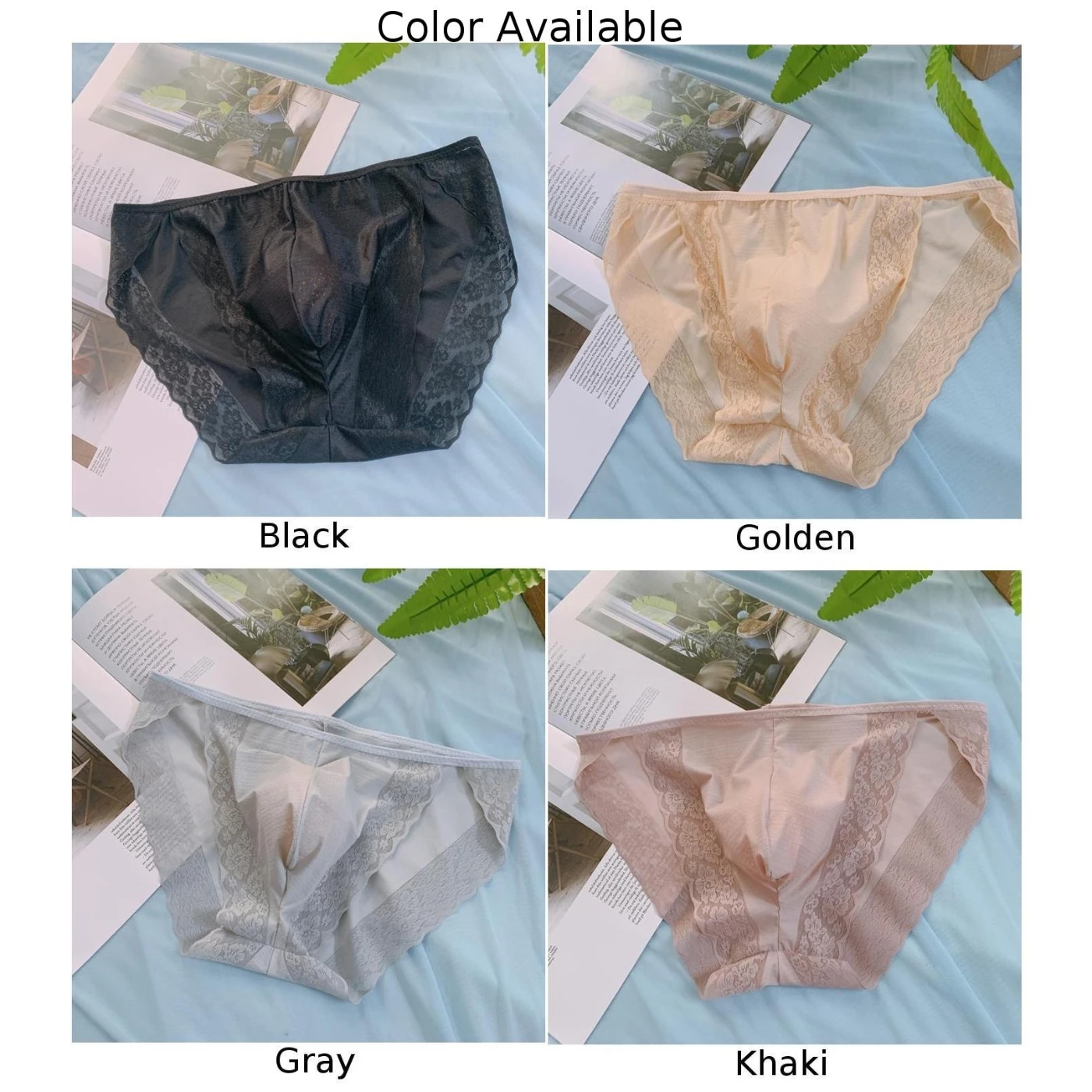 الحرير الجليد سلس ثونغ مثير رجل ملخصات بيكيني سراويل مثلي الجنس الملابس الداخلية شبكة شير U محدب الحقيبة g-سلسلة كيس الصفن الحقيبة الكبيرة #4