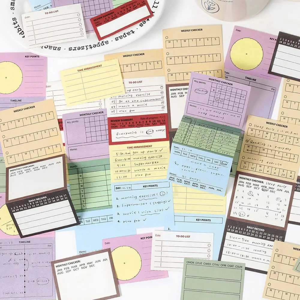 240 ورقة بسيطة للكتابة المسيل للدموع المفكرة مجموعة للقيام قائمة المرجعية ورقة سجل القصاصات مذكرة الوسادة الحد الأدنى مجلة الحياة هدية