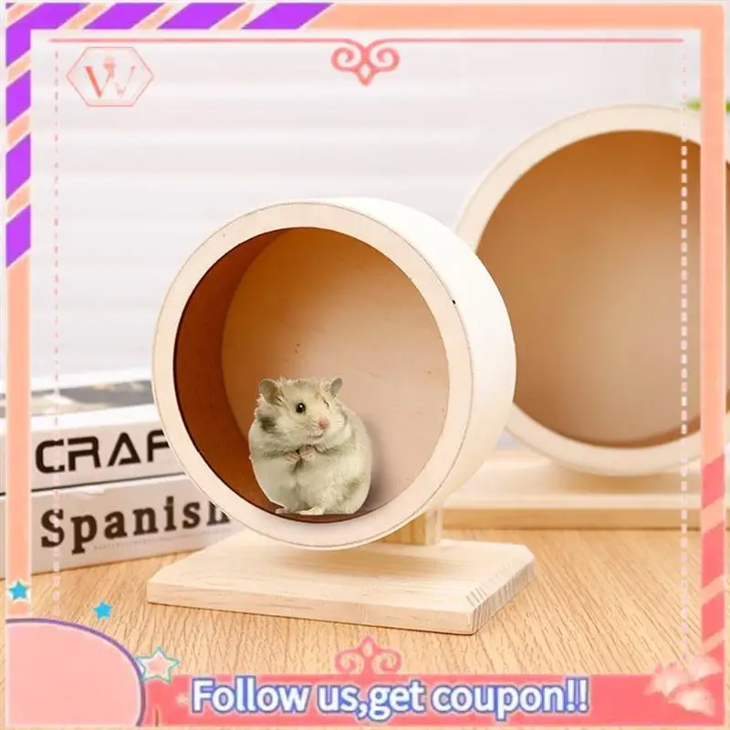 AT84-Hamster roue de course en bois ceinture Support rouleau support de course fournitures pour animaux de compagnie