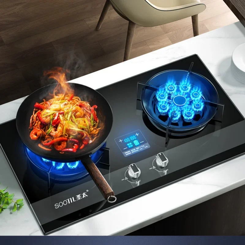 Gas Cooker 2 Burner Countertop Built-in Dual Use Quemadores De Cocina A Gas Cooktop Fierce Fire Power Cocina A Gas Range Stove